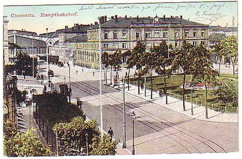 12184 Ak Chemnitz Hauptbahnhof 1911