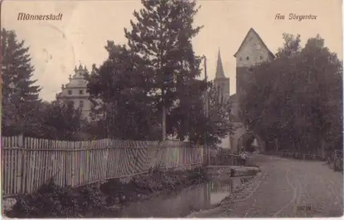 12183 Ak Münnerstadt am Jörgentor vers 1920