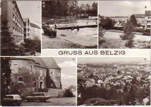 12177 Ak Gruss de Belzig Schullerstr. Château, etc. vers 1980