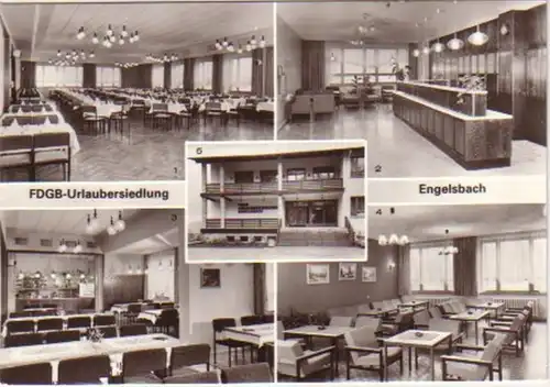 12172 Mehrbild Ak FDGB Urlaubersiedlung Engelsbach 1985