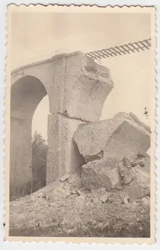 12165 Foto zerstörte Eisenbahnbrücke 2. Weltkrieg