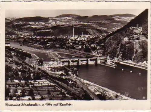 12089 Ak Ruine du château Scrackenstein a. Elbe avec embouteillage