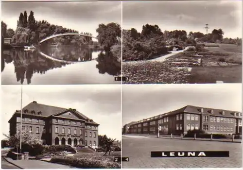 12081 Multi-image Ak Leuna Kreis Merseburg 1983