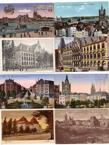 12047/8 Ak Cologne Barbarossaplatz, etc. vers 1915