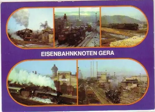 12015 Multi-image Ak Nœud ferroviaire Gera 1984