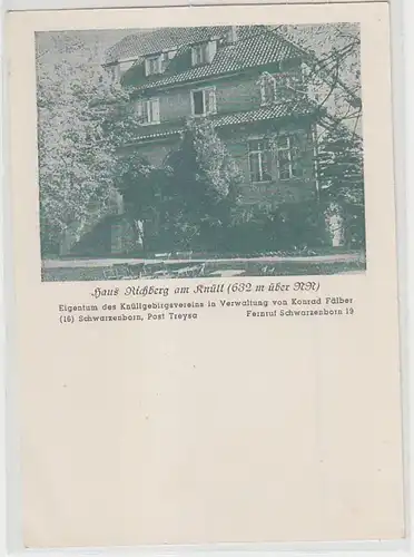 11997 Ak Schwarzenborn Haus Richberg am Knüll um 1945