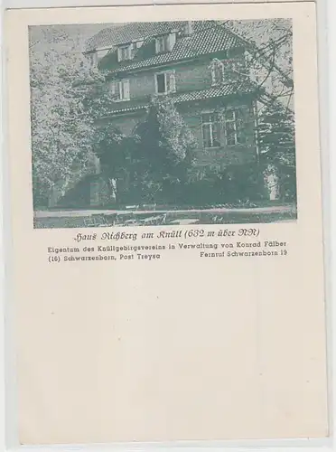11997 Ak Schwarzenborn Haus Richberg am Knüll vers 1945