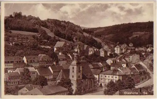 11987 Ak Glashütte in Sachsen Totalansicht 1933