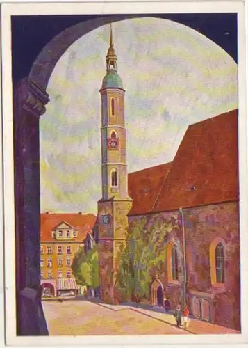 11957 AK Görlitz Der Mönch Strassenansicht um 1920