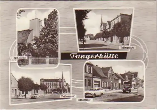 11923 Mehrbild Ak Tangerhütte Bahnhofstraße usw. 1965