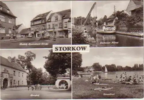 11909 Mehrbild Ak Storkow Strandbad usw. 1977