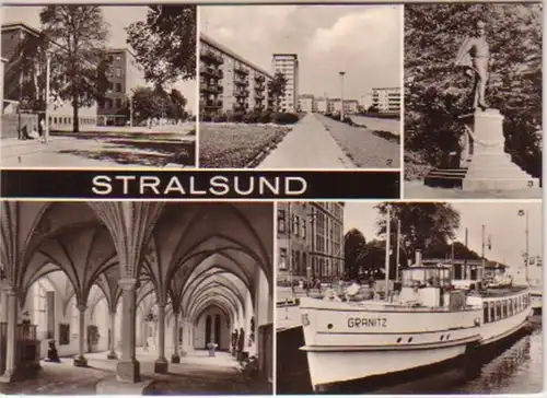 11849 Mehrbild Ak Stralsund Heinrich Heine Ring usw1974