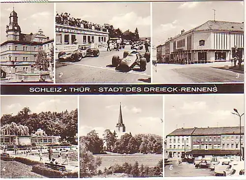 11823 Mehrbild Ak Schleiz Stadt des Dreieck Rennens1973