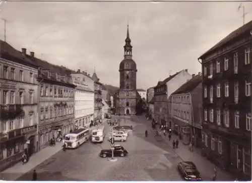 11786 Ak Bad Schandau Marché avec église 1968
