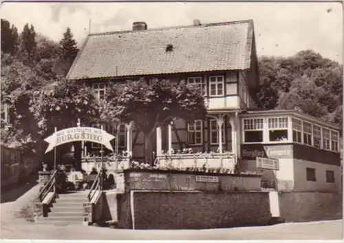 11781 Ak Treseburg / Harz Gastät Burgsbestang vers 1960