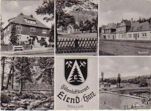 11718 Mehrbild Ak Elend Harz Bahnhof usw. 1966