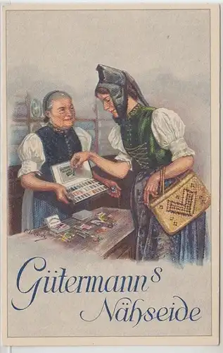 11687 Reklame Ak Gütermann's Nähseide um 1930