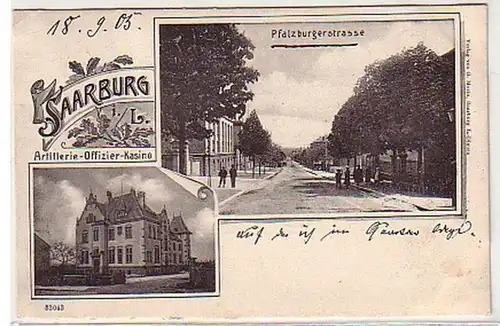 11684 Ak Saarburg i.L. Artillerie Officier Casino 1905
