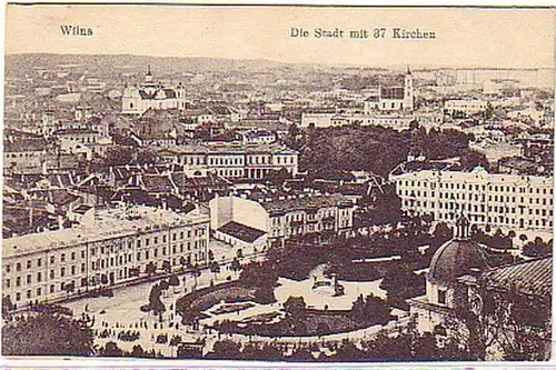11683 Ak Vilnius la ville avec 37 églises vers 1915