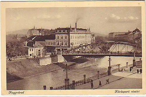 11641 Ak Nagyvárad Fluss mit Brücke 1941