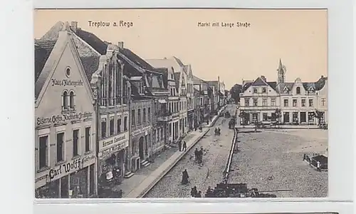 11623 Ak Treptow an der Rega Lange Straße um 1910