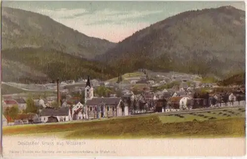 11622 Karte Deutscher Gruss aus Weisbach um 1900