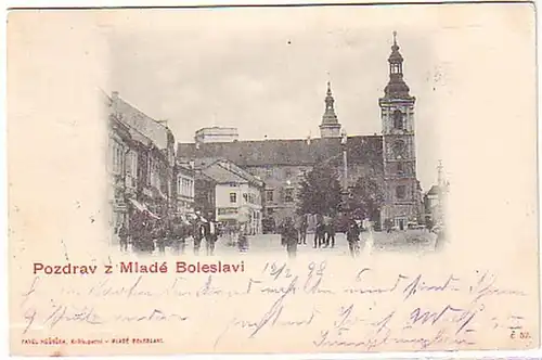 11589 Ak Pozdrav z Mladé Boleslavi 1898