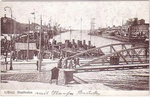 11582 Ak Libau Lettland Stadthafen 1918