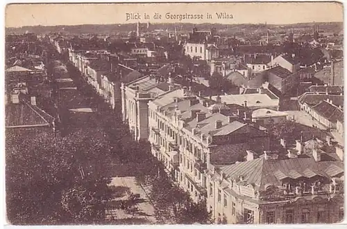 11573 Ak Wilna Blick in die Georgstrasse um 1915