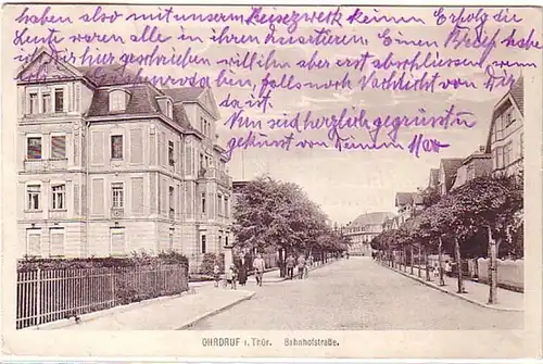 11552 Ak Ohrdruf in Thüringen Bahnhofstraße 1922
