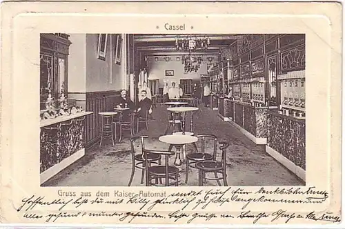 11532 Ak Gruß aus dem Kaiser Automat Cassel 1904