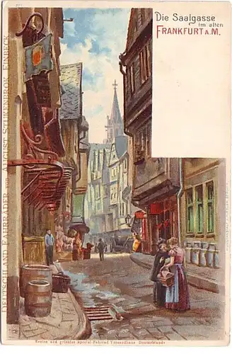 11508 Publicité Ak Frankfurt a.M. Saalgasse vers 1900