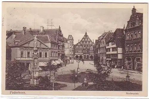 11492 Feldpost Ak Paderborn Marienplatz 1915