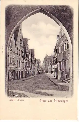 11489 Ak Salutation de Memmingen Ulmer Strasse vers 1900