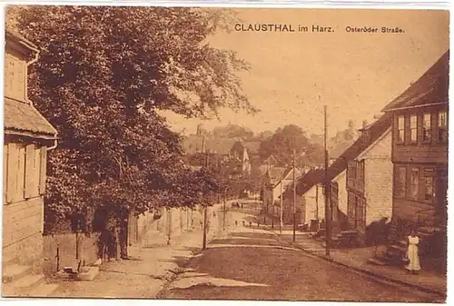 11484 Ak Clausthal dans la route de Osteröder en résine vers 1920