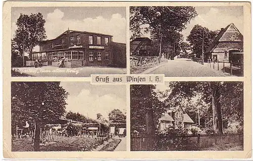 11480 Salutation multi-images Ak de Winsen i. H. Gasthof vers 1930