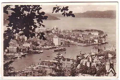 11470 Ak Bergen Norvège Vue totale 1936