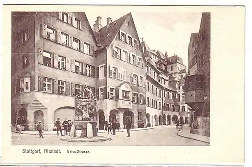 11469 Ak Stuttgart Vieille ville Geiss Strasse vers 1930