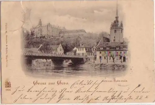 11439 Ak Gruse de Gera Château d'Osterstein 1898