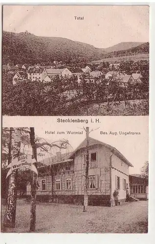 11422 Ak Stecklenberg i.H. Hotel zum Wurmtal 1920