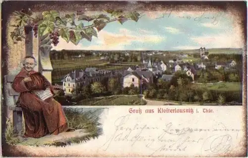11416 Ak Gruß aus Klosterlausnitz in Thüringen 1912