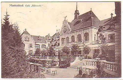 11401 Ak Marienbad Café Rübe nombre 1929