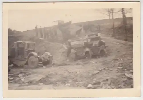 11372 Foto zerstörte Fahrzeuge Russland 2. Weltkrieg