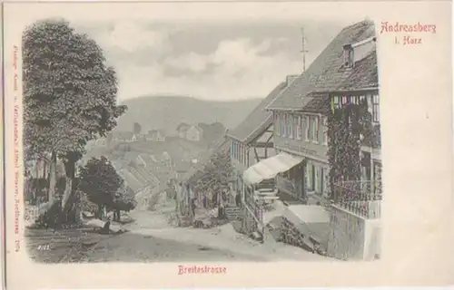 11338 Ak Andreasberg dans la route de la Harz Breitstrasse vers 1910