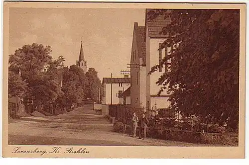 11330 Ak Lorenzberg Kr. Strehlen Vue de la route vers 1910