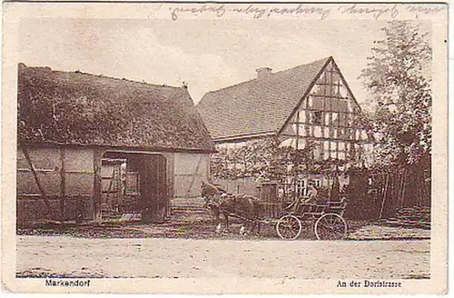 11291 Feldpost Ak Markendorf an der Dorfstraße 1916