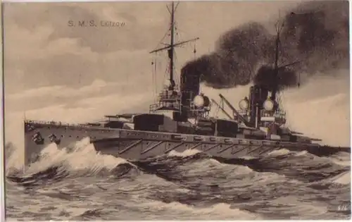 11252 Ak navire de guerre allemand S.M.S. Lützow vers 1915