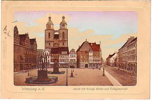 11207 Ak Wittenberg Elbe Collegienstrasse 1922