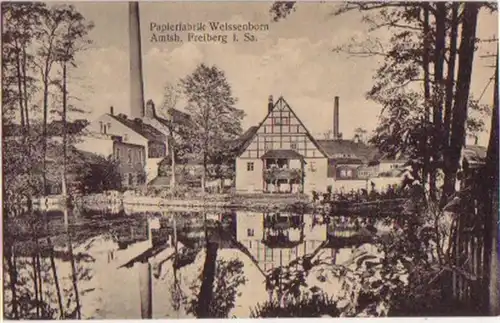 11205 Ak Papierfabrik Weissenborn bei Freiberg um 1910
