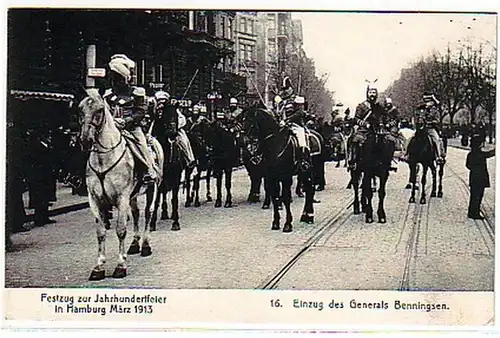 11196 Ak Festzug zur Jahrhundertfeier in Hamburg 1913